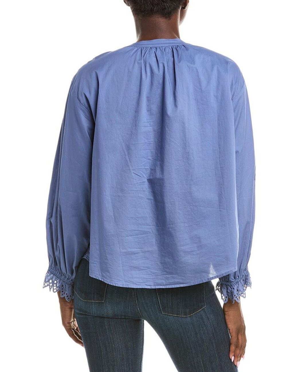 Velvet By Graham & Spencer Blue Jacoba Top