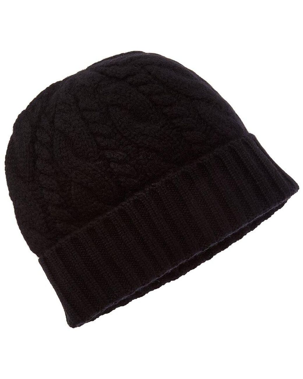 Sofiacashmere Black Sofiacashmere Cable Cashmere Hat