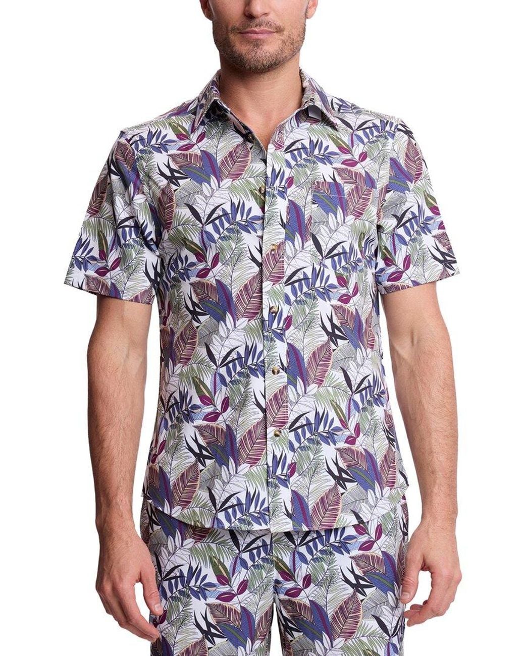 Paisley & Gray Blue Gilby Swim Shirt for men