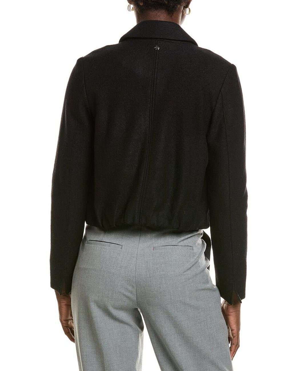 Marc Cain Black Solid Wool Jacket