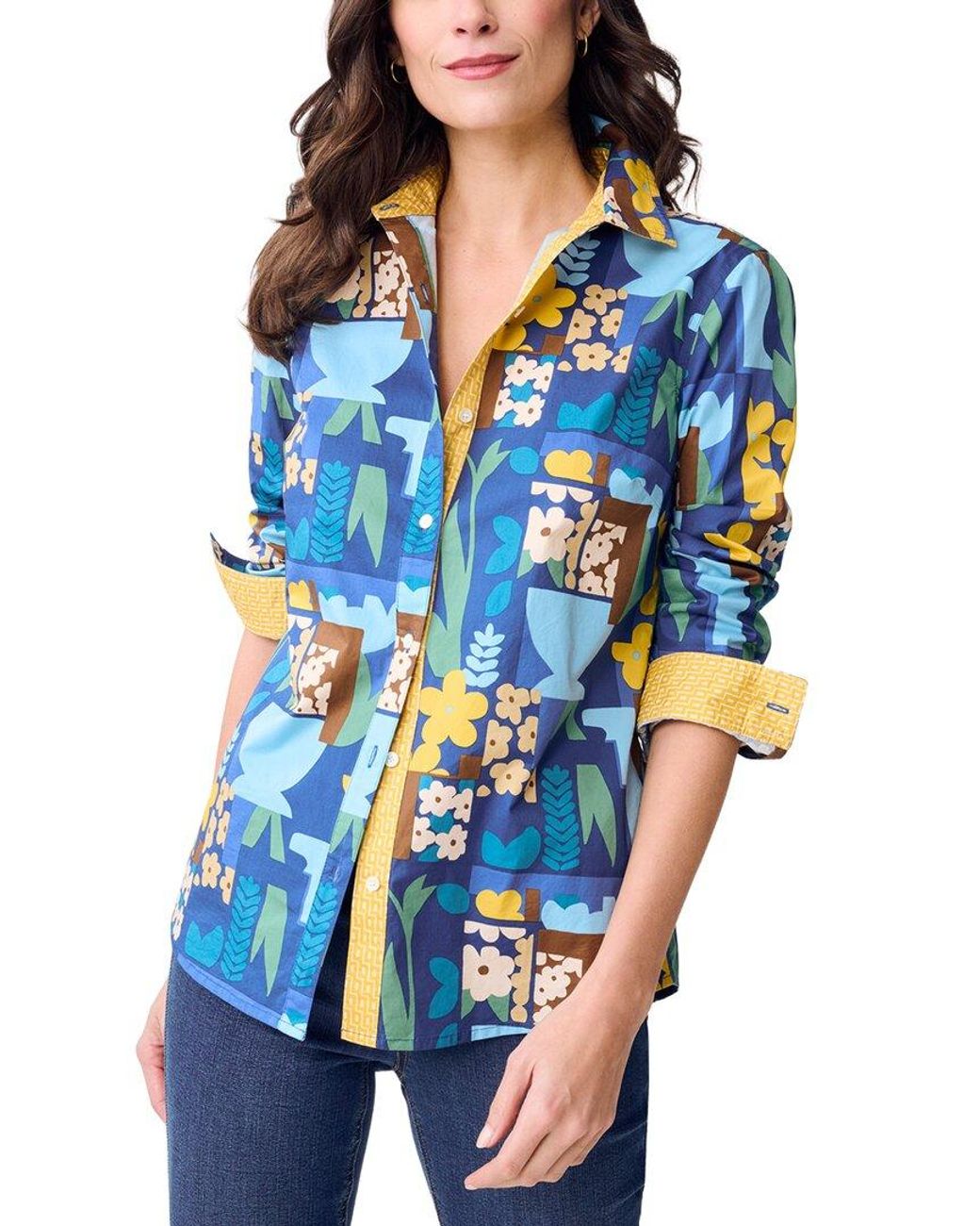 J.McLaughlin Blue Lois Blouse