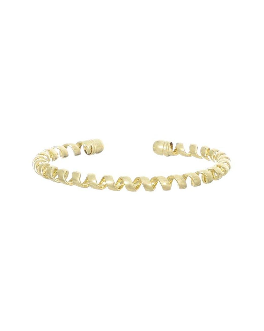 Adornia Metallic Plated Coil Cuff Bracelet