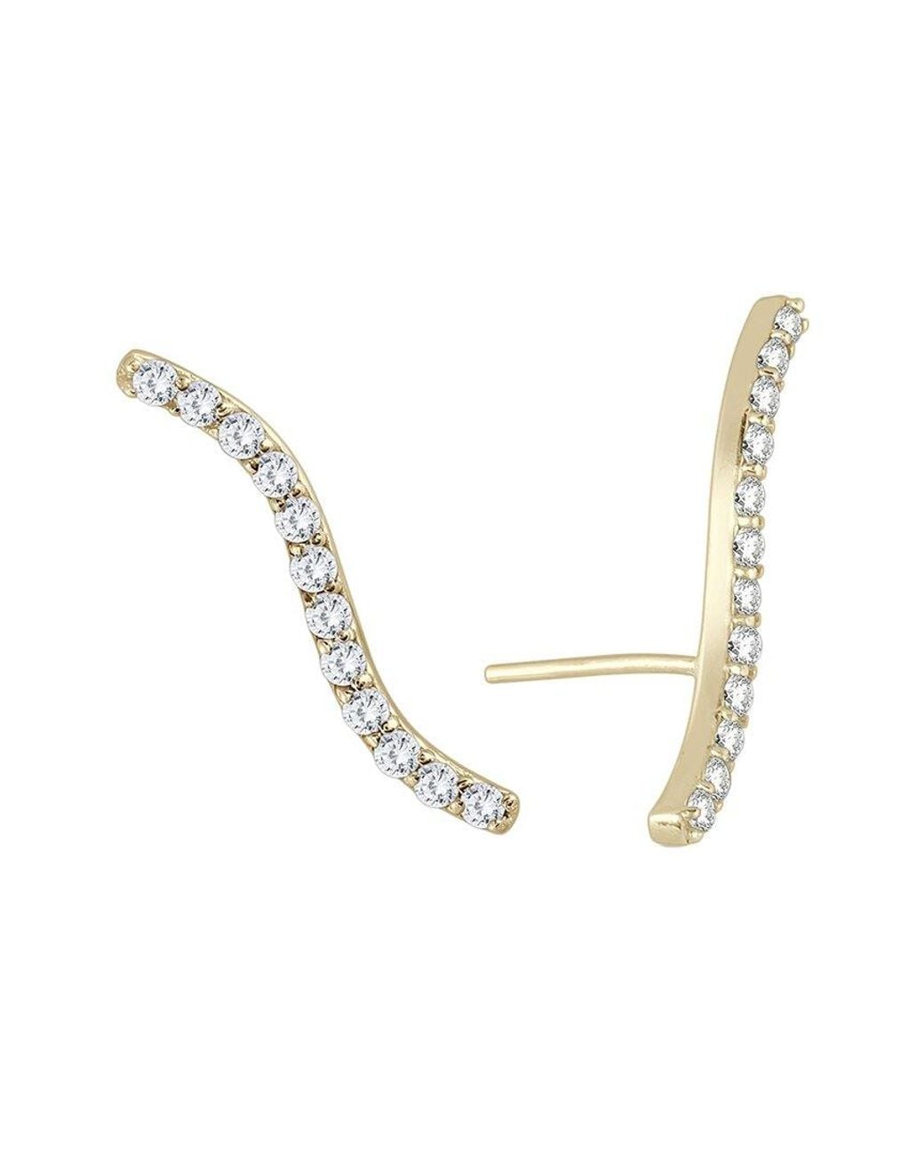 Diamond Select Cuts Metallic 14K 0.23 Ct. Tw. Diamond Earrings