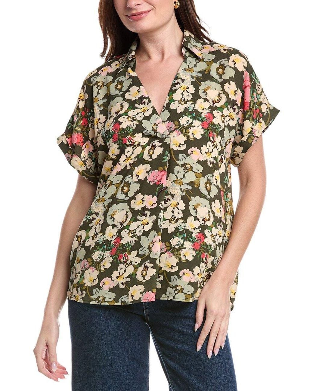 Cabi Brown Replay Top