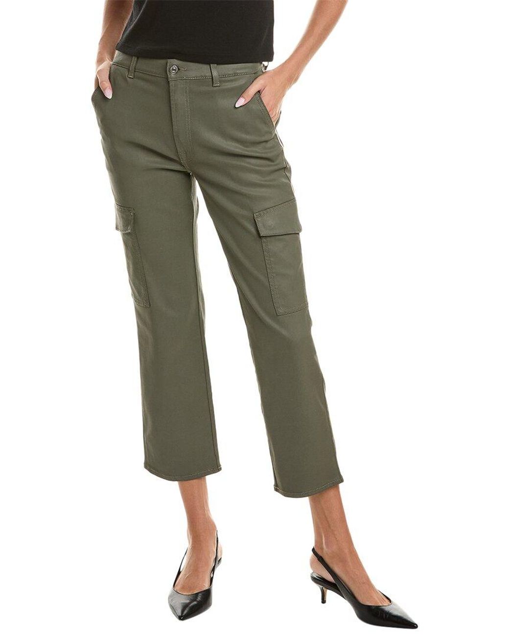 7 For All Mankind Green Logan Coated Cargo Jean