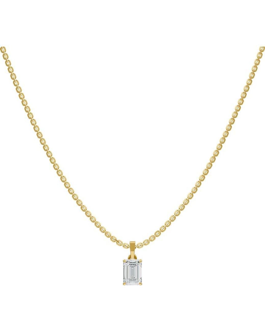 Lab Grown Diamonds Metallic 18K Over 1.00 Ct. Tw. Lab-Grown Diamond Necklace