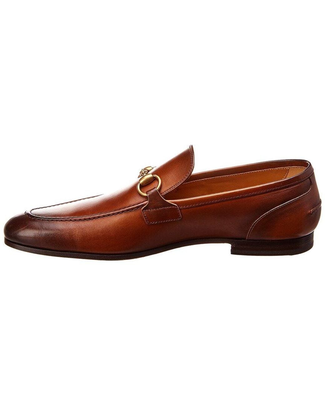 Gucci Brown Jordaan Leather Loafer for men