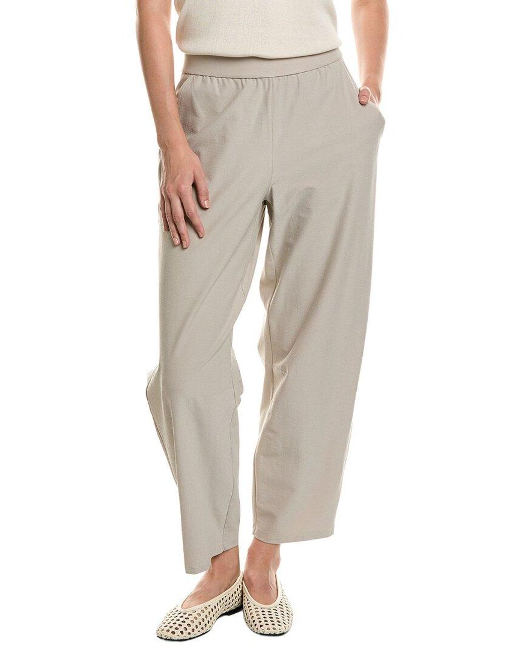 Eileen Fisher Gray Petite Ankle Arch Pant
