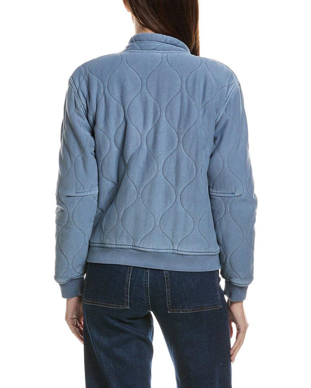 XCVI Blue Osment Quilted Bomber Jacket