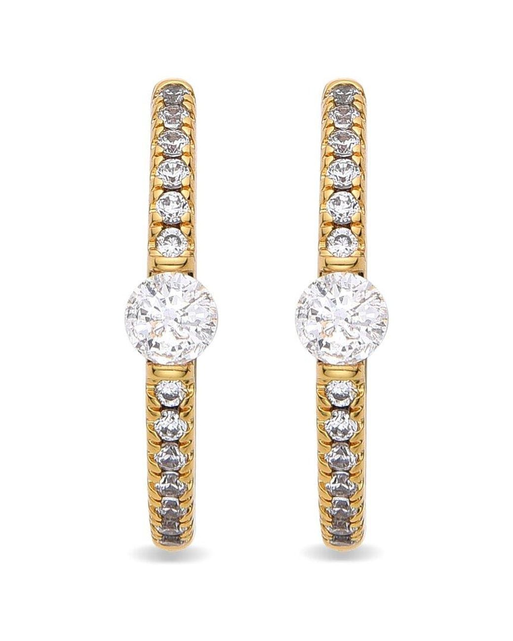 Eye Candy LA Metallic Cz Hoop Earring