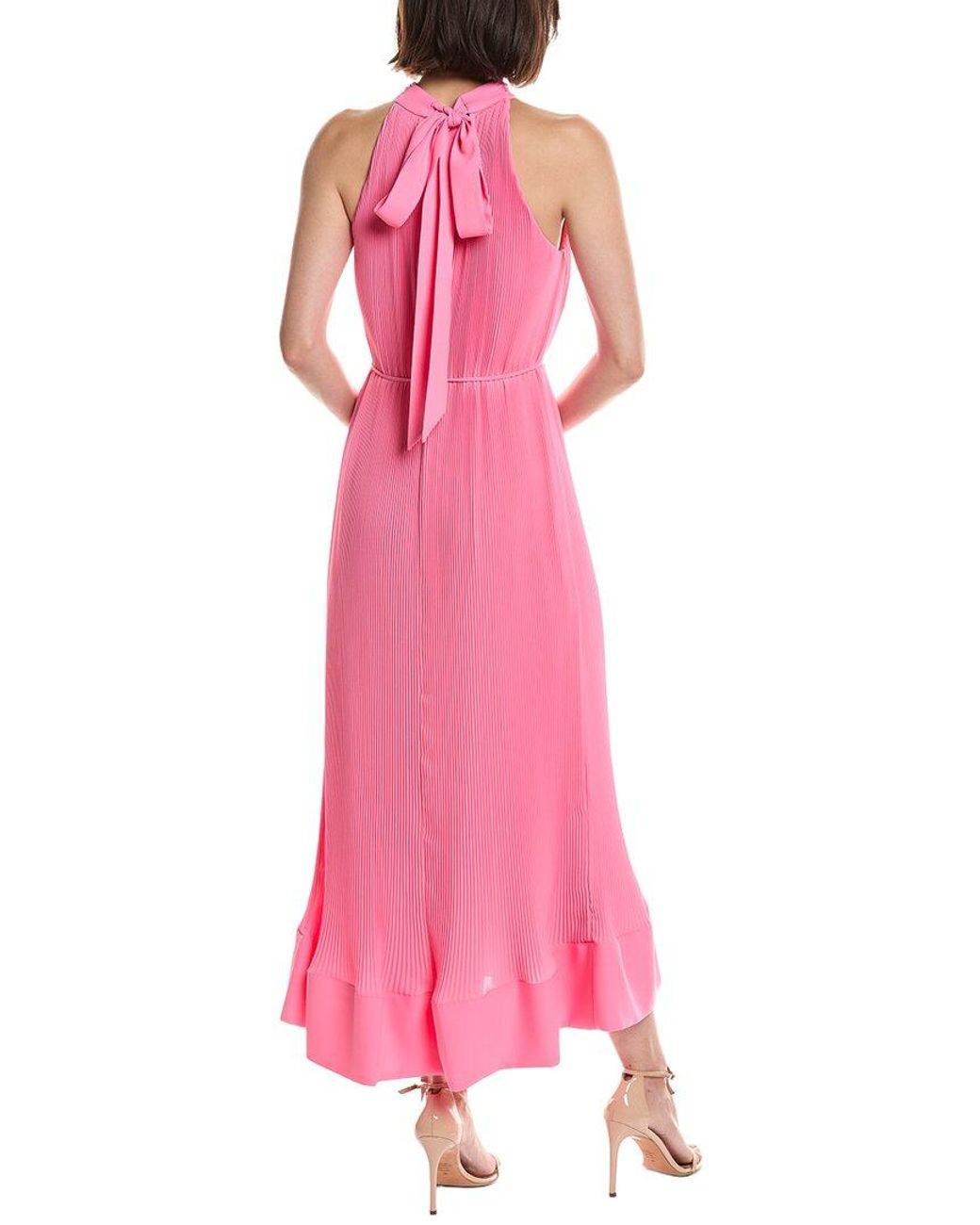 MILLY Pink Nalani Midi Dress