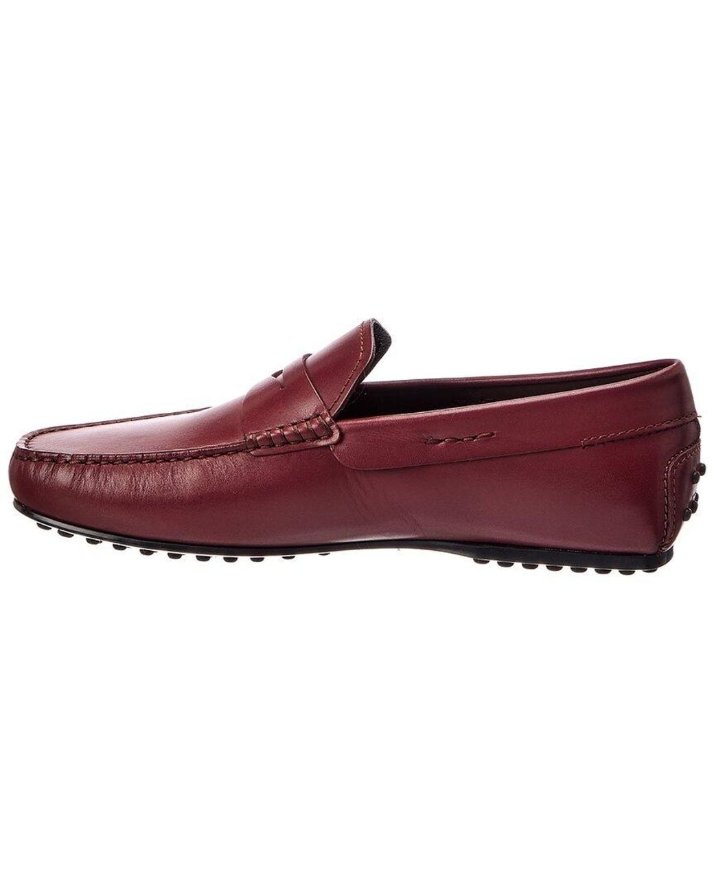Tod's Red Leather Driver for men