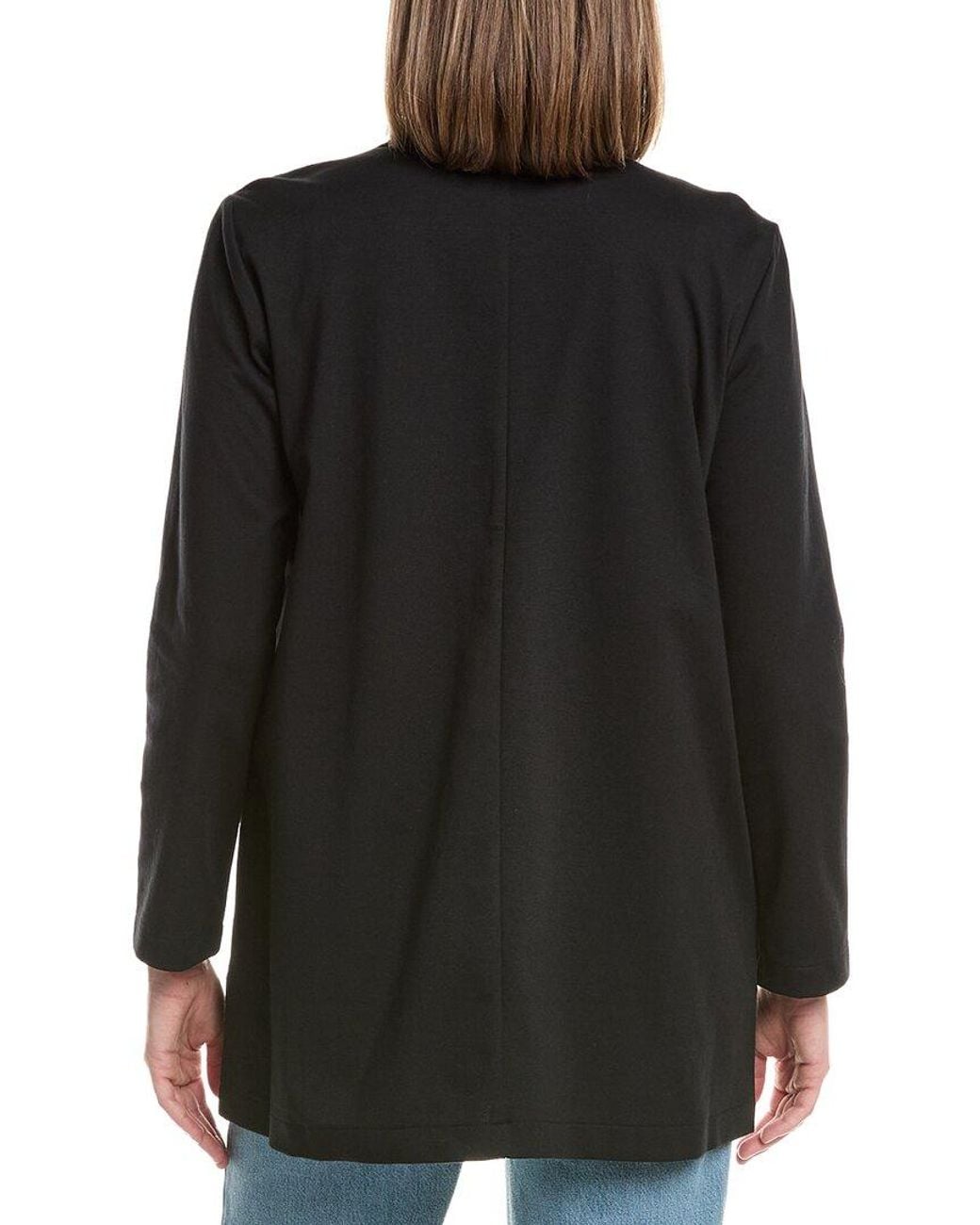 Eileen Fisher Black Stand Collar Jacket