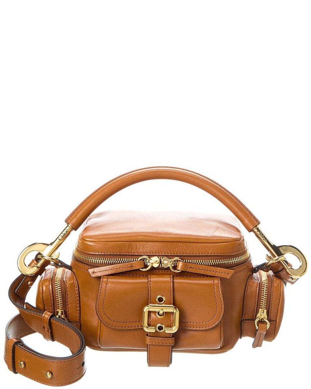 Chloé Brown Marcie Small Leather Shoulder Bag