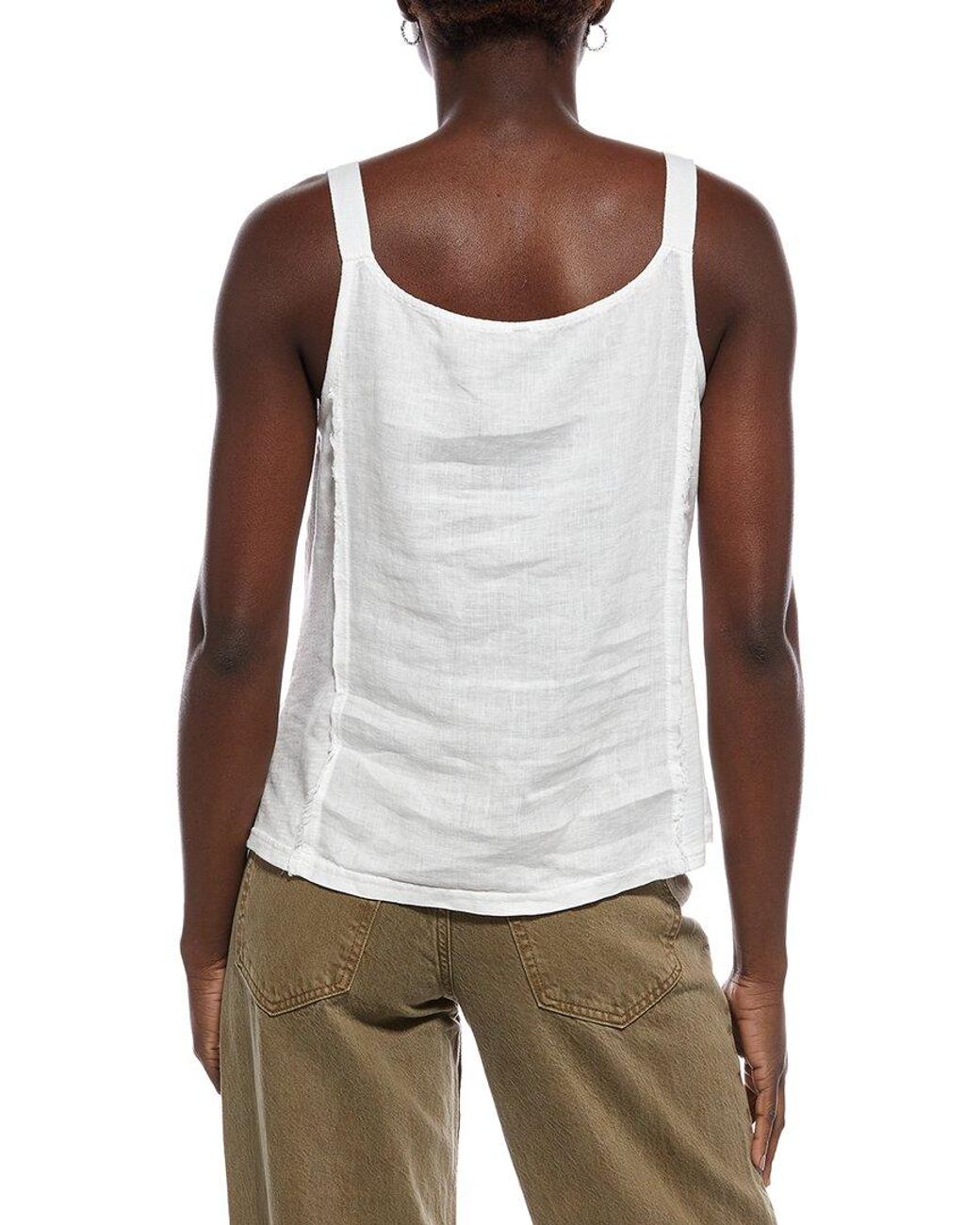 XCVI White Kiesten Linen Tank