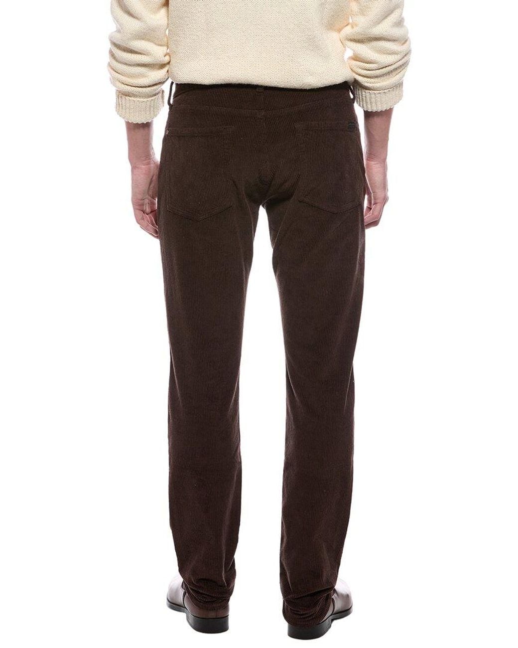 7 For All Mankind Black Corduroy Coffee The Straight Jean for men