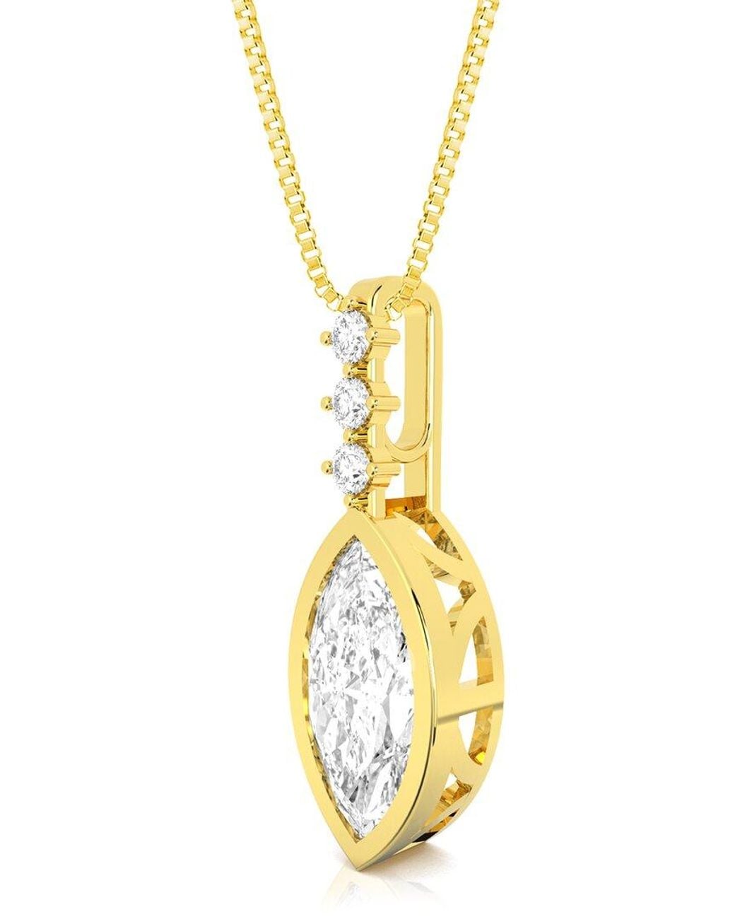 Amairah Metallic 14K 2.00 Ct. Tw. Lab-Grown Diamond Pendant Necklace