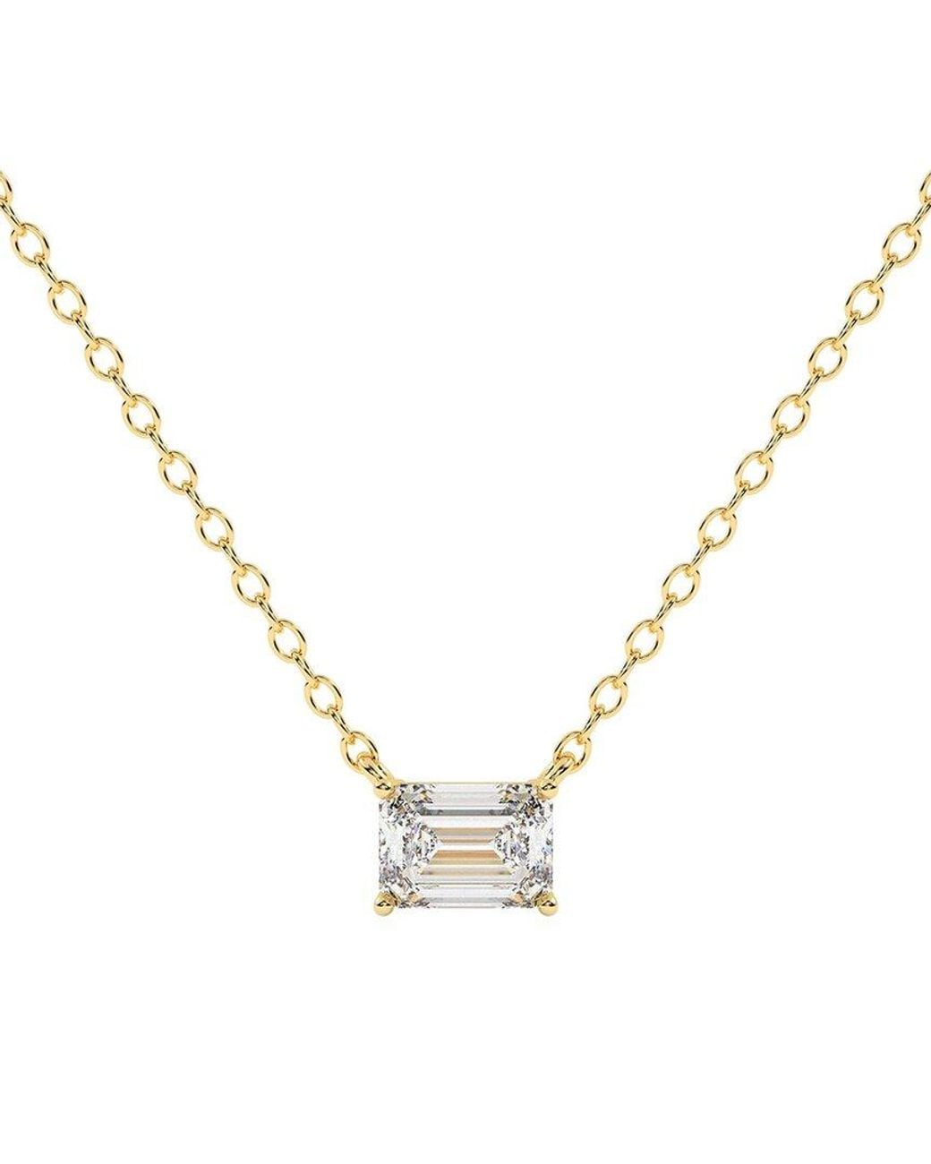 Lab Grown Diamonds Metallic 14K 0.50 Ct. Tw. Lab-Grown Diamond Necklace