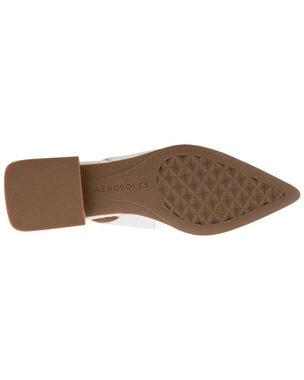 Aerosoles White Nayana Leather Flat
