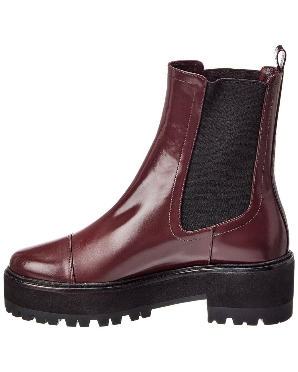 Alexandre Birman Purple Christina 45 Leather Platform Boot