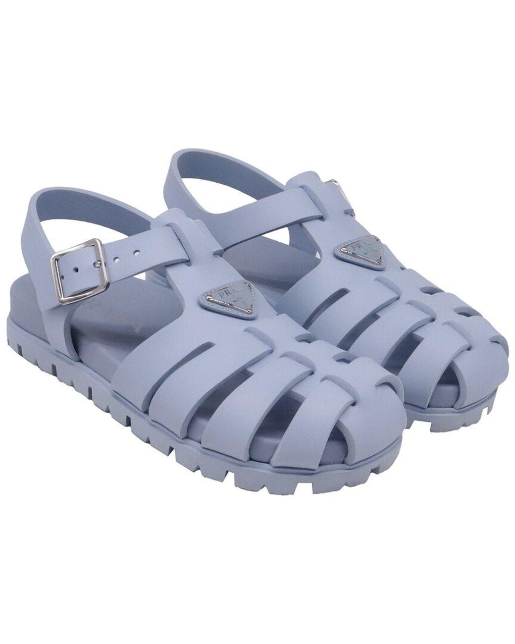 Prada Blue Rubber Fisherman Sandal (Authentic Pre-Loved)