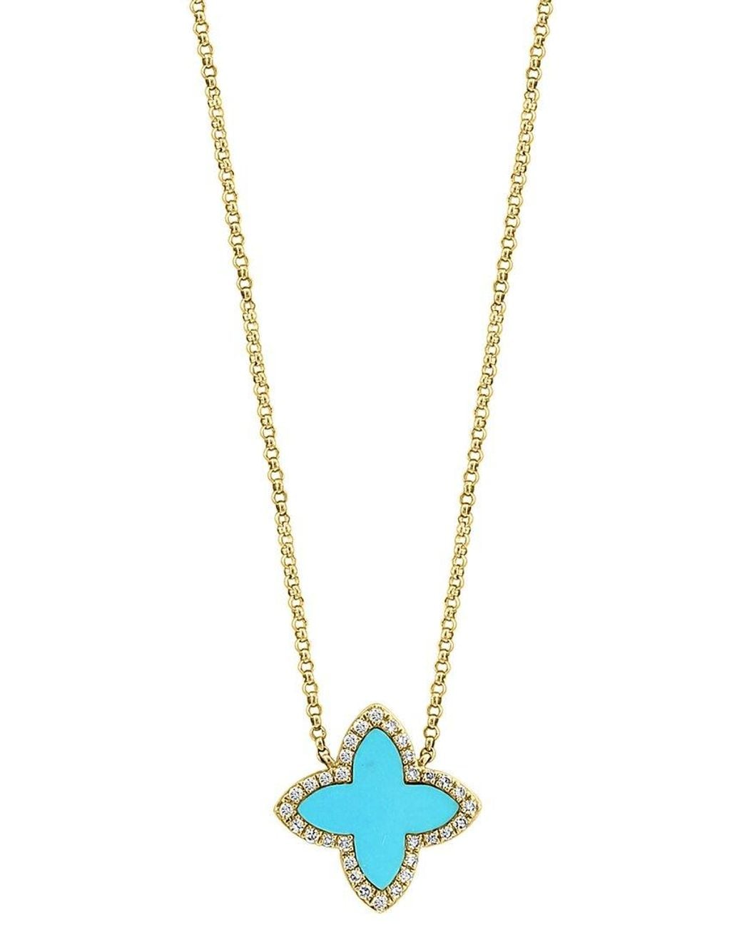 Effy Fine Jewelry Blue 14K 1.26 Ct. Tw. Diamond & Necklace