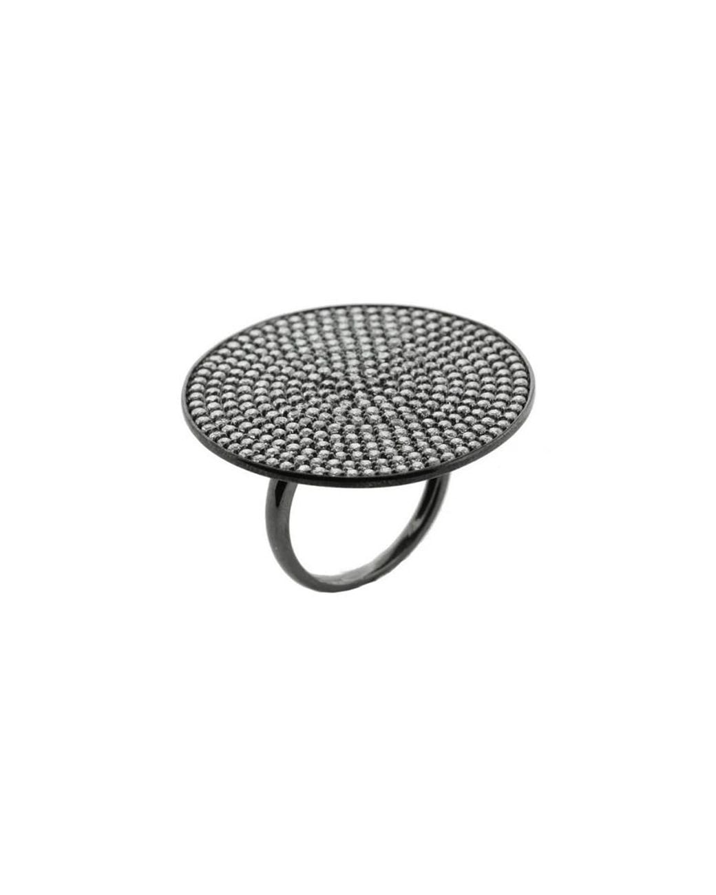 Suzy Levian Gray Silver Cz Ring