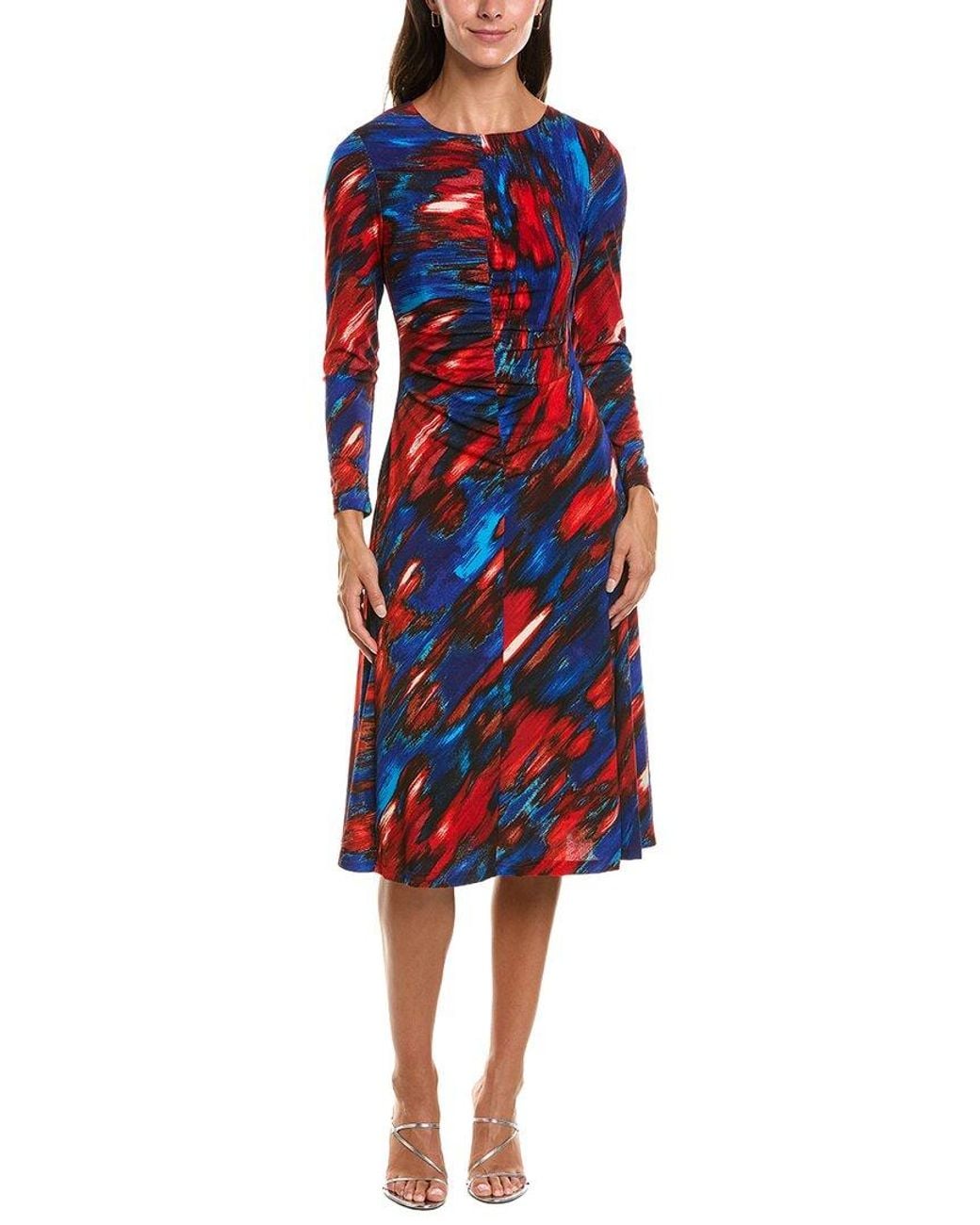 Tahari Red Midi Dress