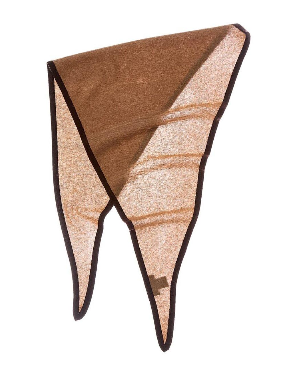 Forte Brown Cashmere Triangle Cashmere Scarf