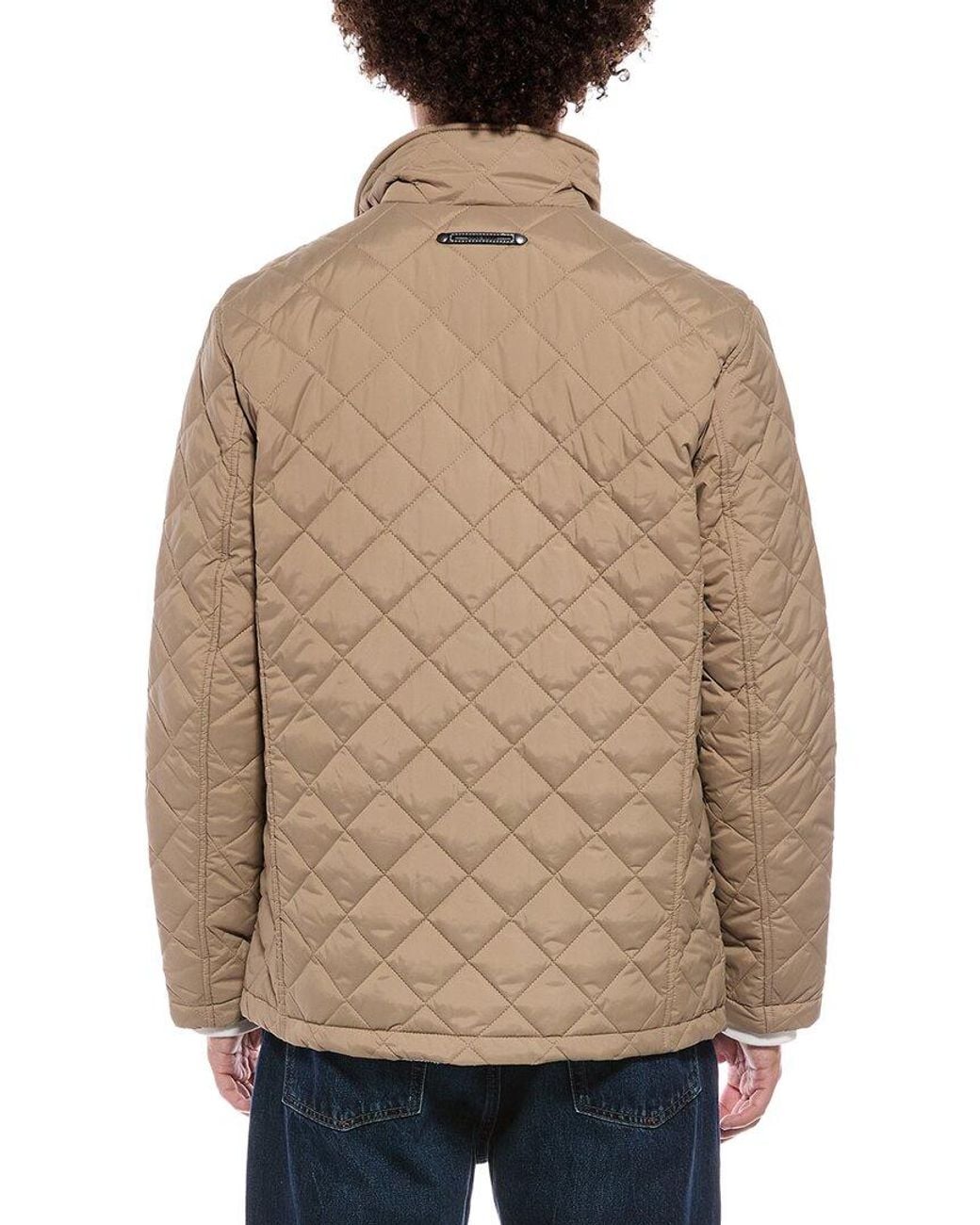 Cole Haan Natural Quilted Barn Jacket for men