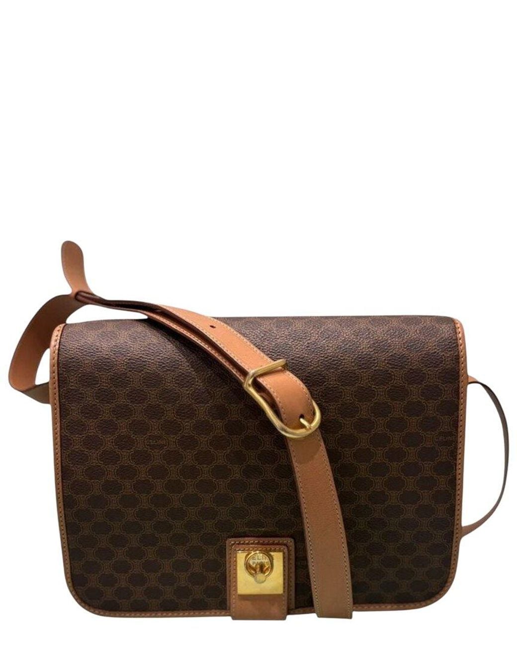 Céline Brown Others Macadam Shoulder Bag (Authentic Pre-Loved)