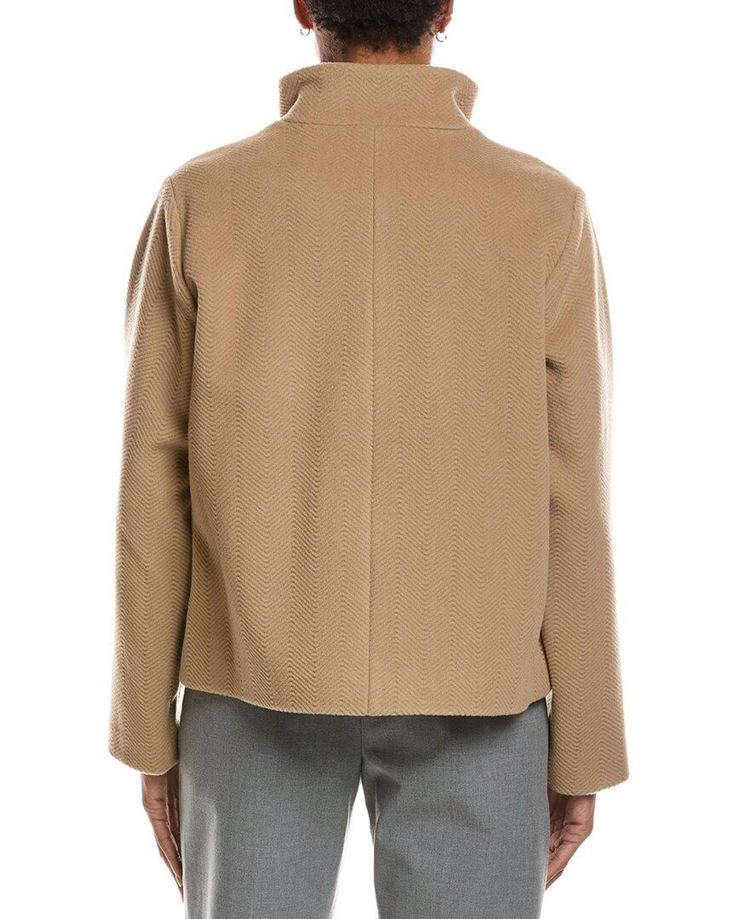 Eileen Fisher Natural Wool Short Coat