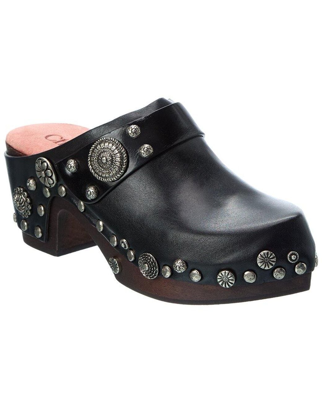 Chloé Black Tails Leather Clog