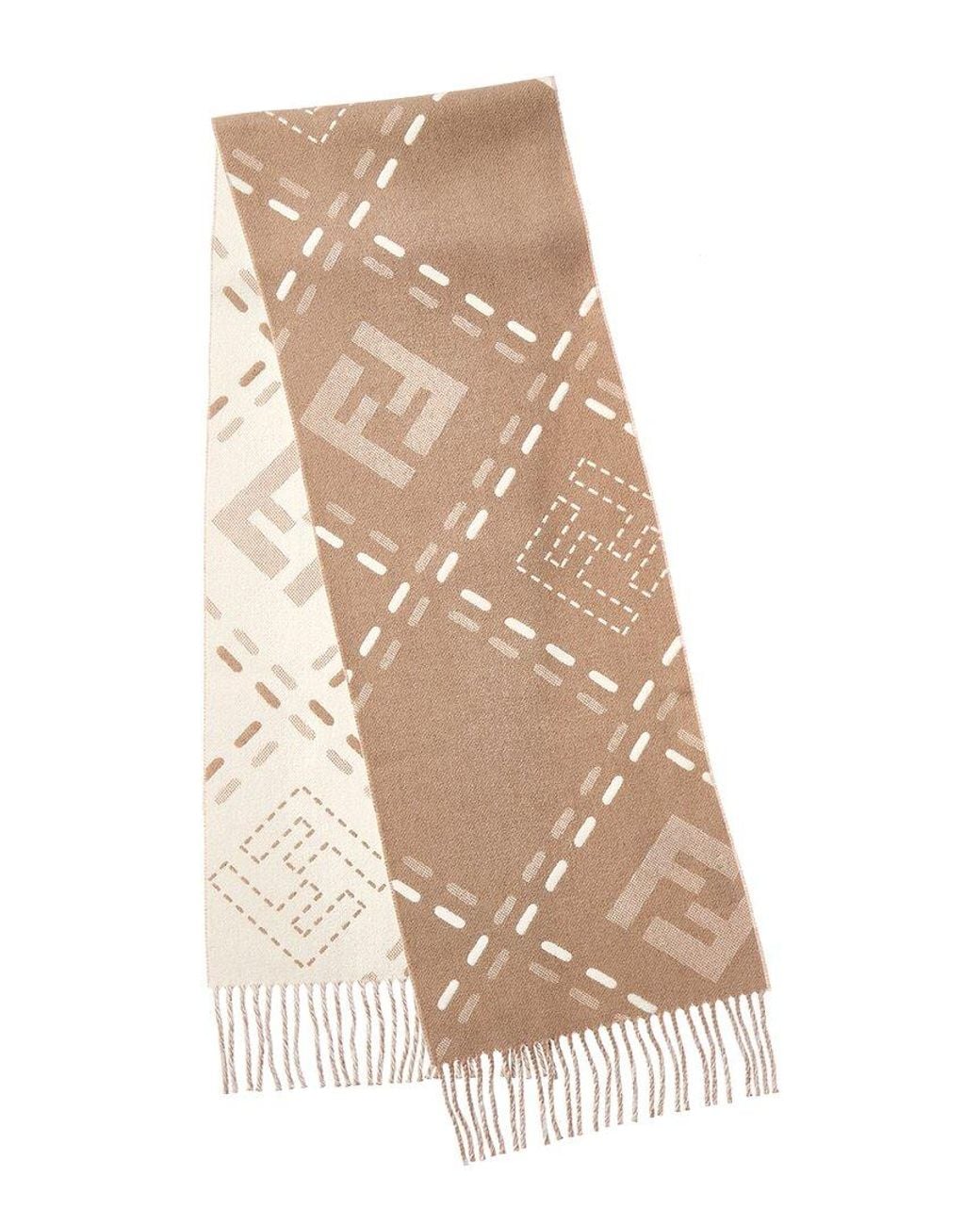Fendi Natural Dnu Pack Wool Scarf