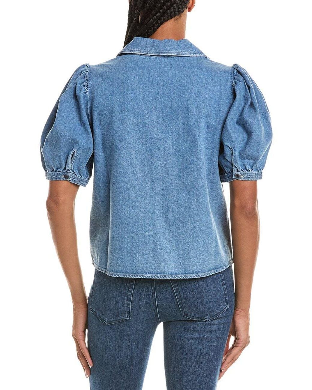 FRAME Blue Denim Sailor Blouse