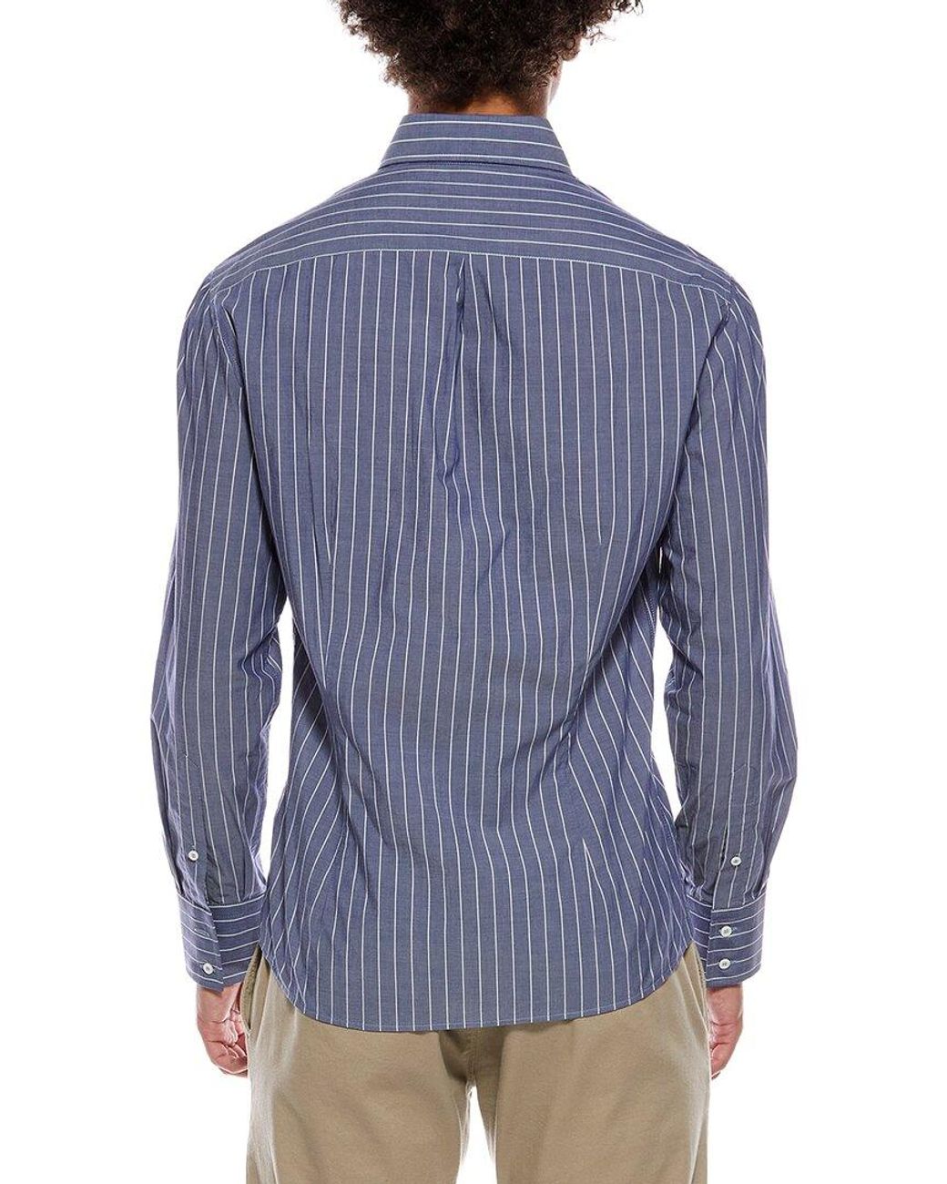 Brunello Cucinelli Blue Shirt for men