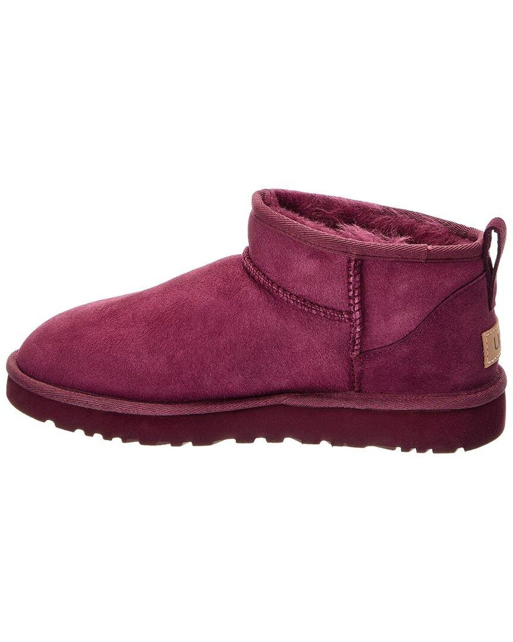 Ugg Purple W Classic Ultra Mini Suede Bootie