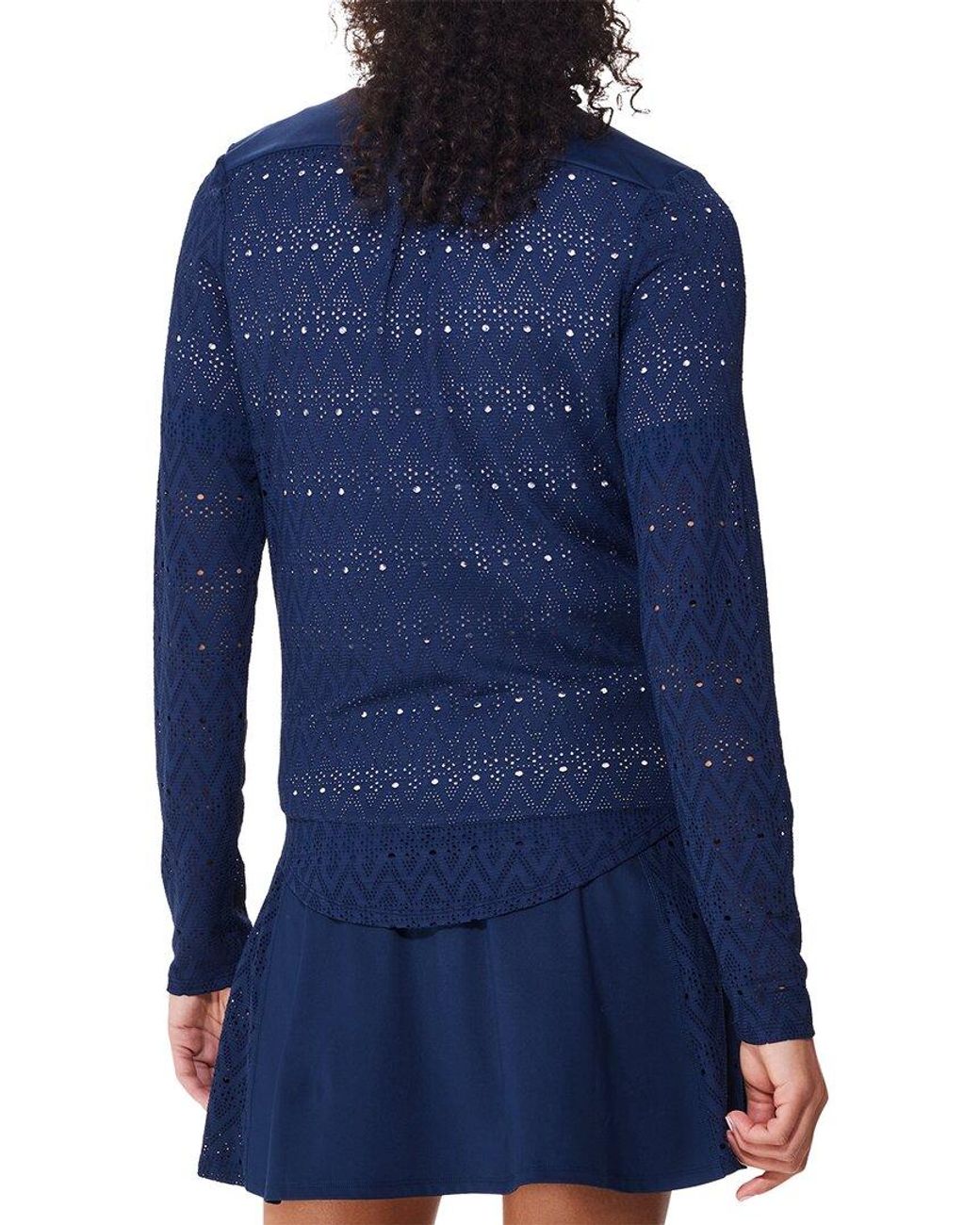 NIC+ZOE Blue Active Lace Jacket