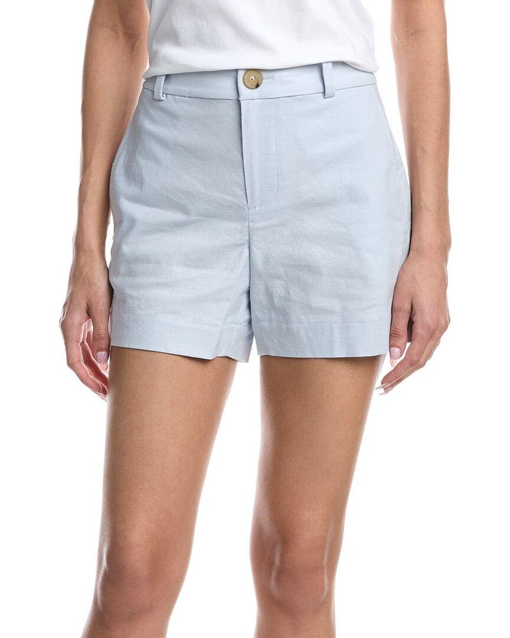 Vince Blue Casual Linen-Blend Short