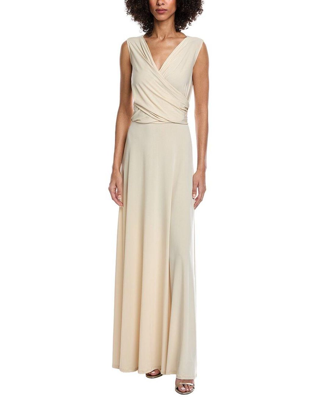 Issue New York Natural Wrap Bodice Gown