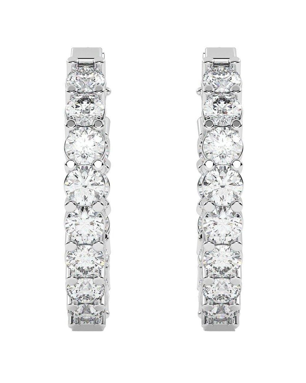 Diamond Select Cuts Metallic 14K 4.00 Ct. Tw. Diamond Earrings