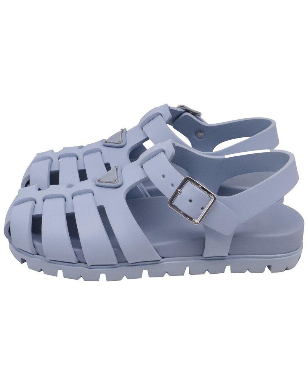Prada Blue Rubber Fisherman Sandal (Authentic Pre-Loved)