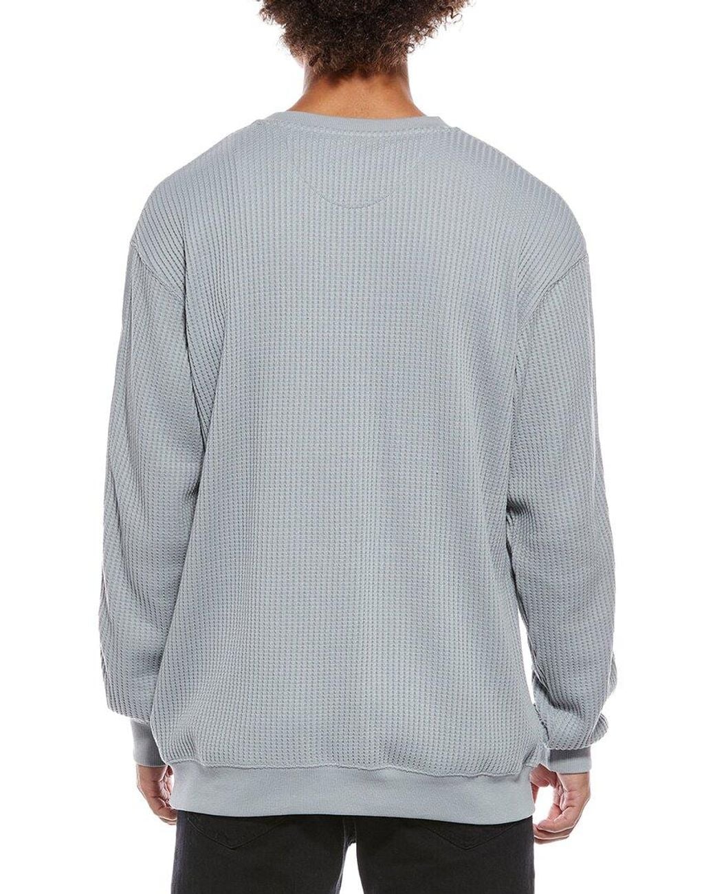 COSTA APPAREL Gray Del Mar Thermal Crewneck Pullover for men