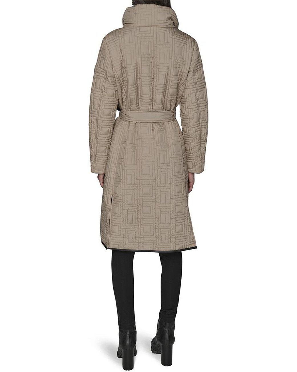 Karl Lagerfeld Brown Quilted Coat