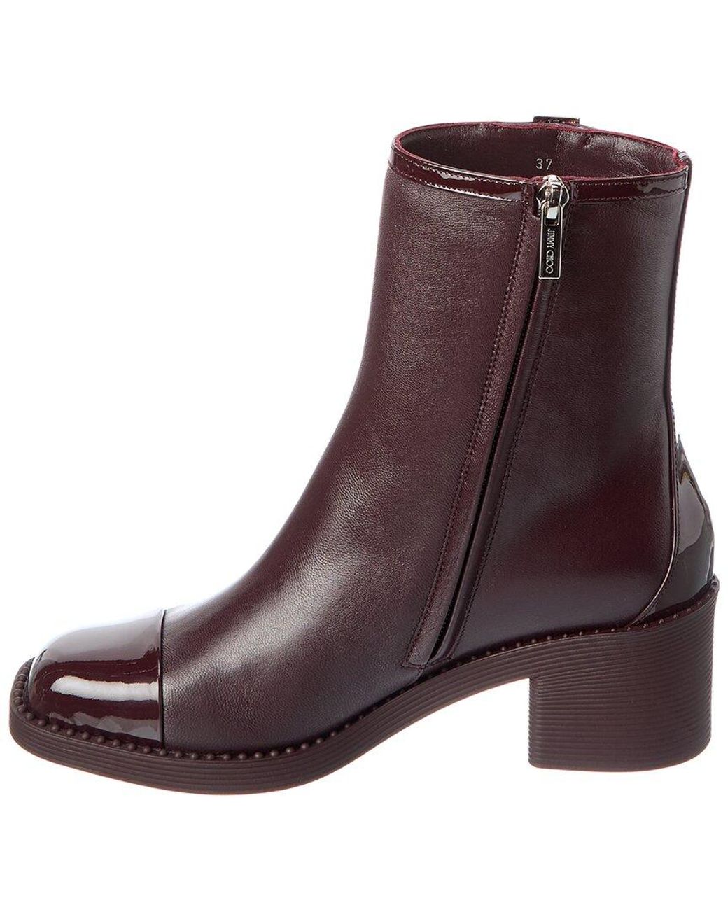 Jimmy Choo Purple Adry 60 Leather Bootie