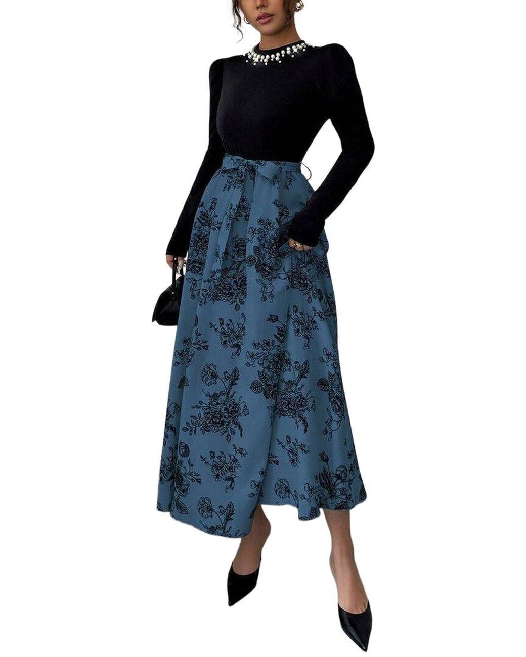XIRELLI Blue Print Maxi Dress