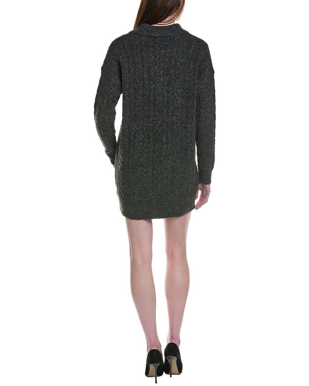 Line & Dot Black Ezra Sweater Dress