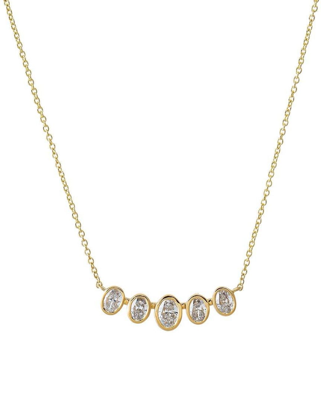 By Adina Eden Metallic 14K 0.80 Ct. Tw. Lab-Grown Diamond Necklace