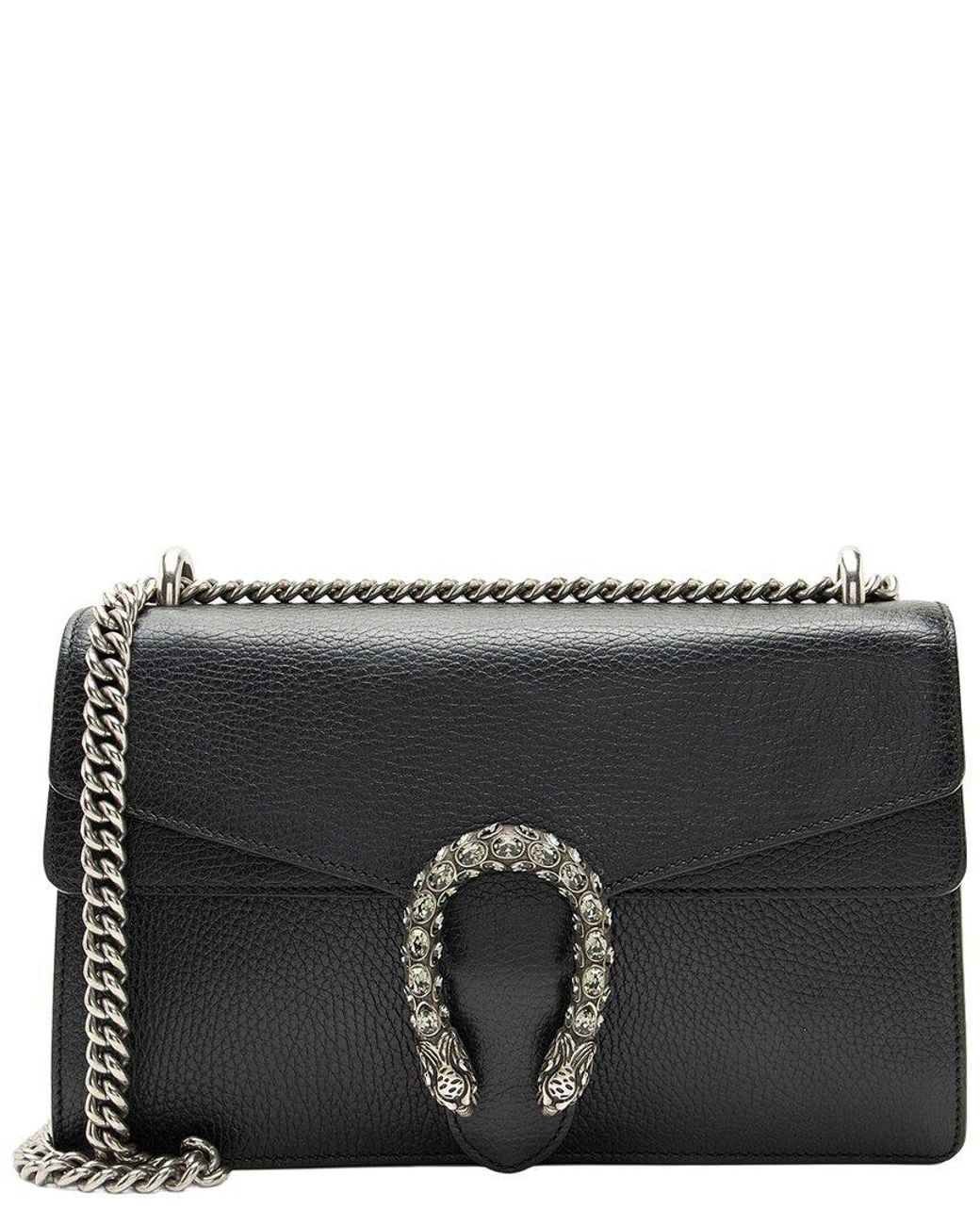 Gucci Black Leather Crystal Dionysus Medium Shoulder Bag (authentic Pre-loved)