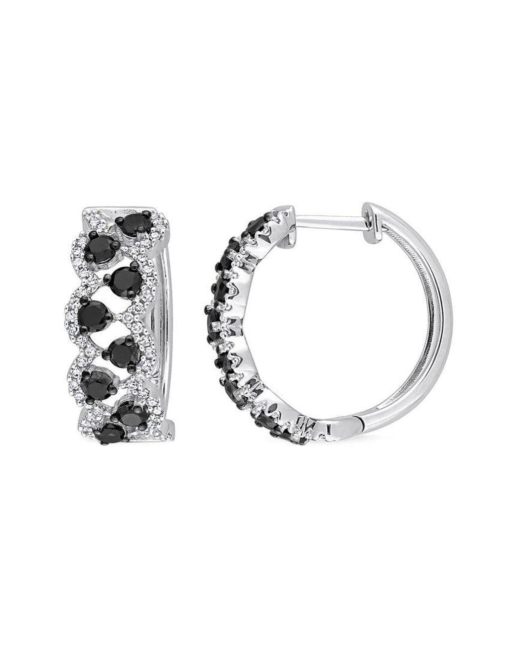 Rina Limor Metallic 10k 1.75 Ct. Tw. Diamond Clip-on Hoops